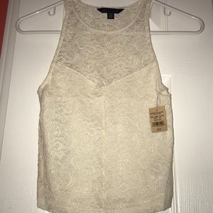 NWT American Eagle Soft & Sexy white lace crop top